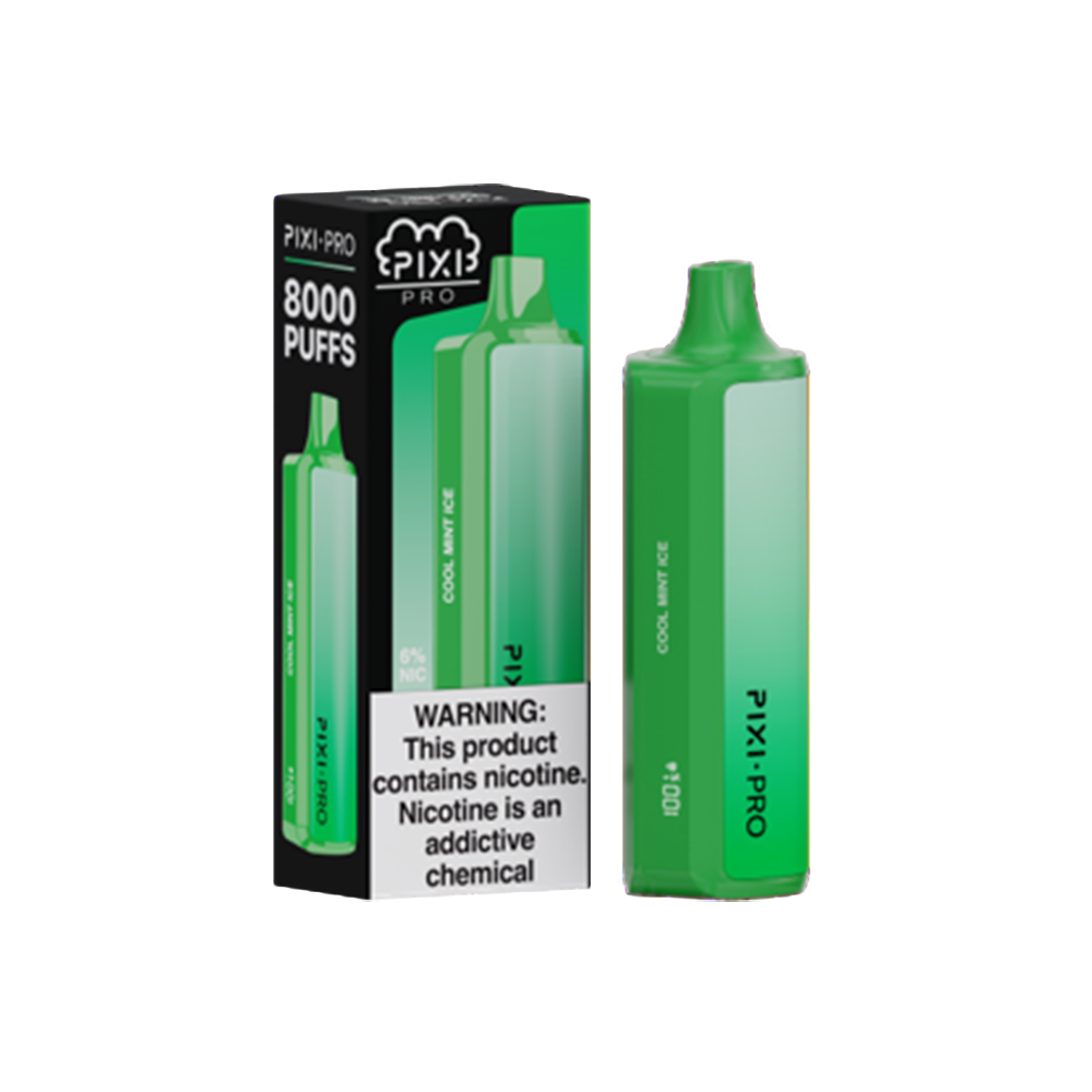 Puff Pixi Pro Disposable | 8000 puffs | 14mL Cool Mint Ice with Packaging