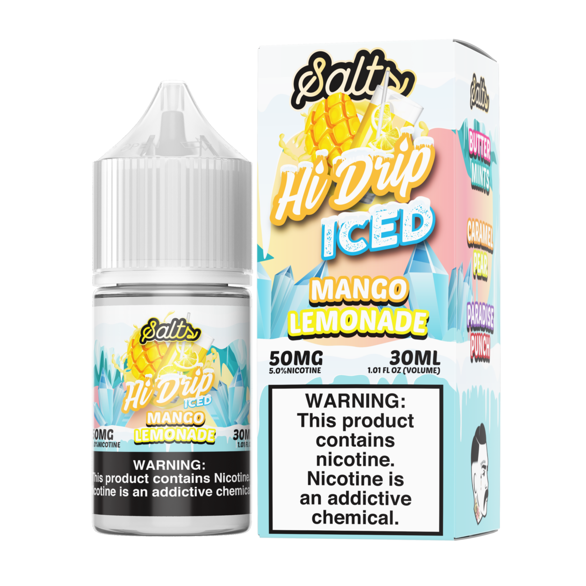 Mango Lemonade Iced by Hi-Drip Salt Series E-Liquid 30mL (Salt Nic) with Packaging