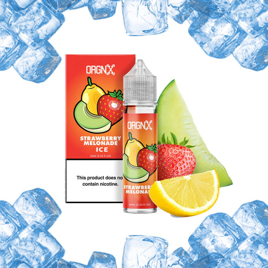 Strawberry Melonade Ice TF-Nic by ORGNX 60mL E-Liquid Series (Freebase) with Packaging