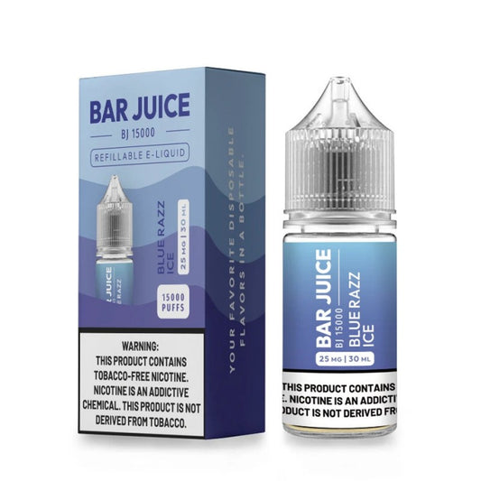 Blue Razz Ice by Bar Juice BJ15000 Salt Series E-Liquid 30mL (Salt Nic) with Packaging