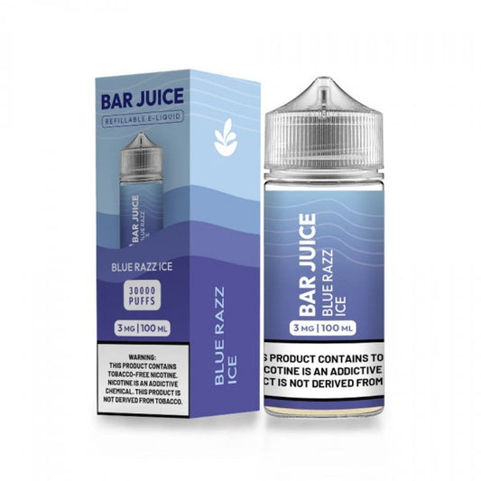 Blue Razz Ice by Bar Juice BJ30000 E-Liquid 100mL (Freebase) with Packaging