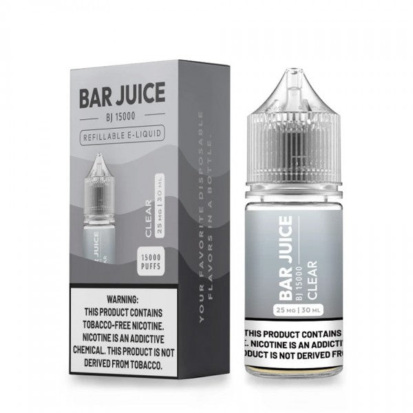 Clear by Bar Juice BJ15000 Salt Series E-Liquid 30mL (Salt Nic) with Packaging