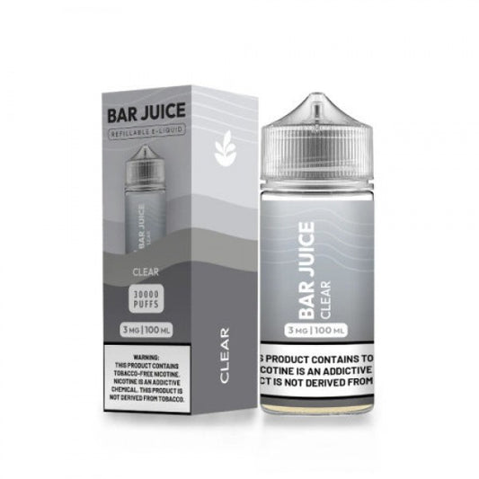 Clear by Bar Juice BJ30000 E-Liquid 100mL (Freebase) with Packaging