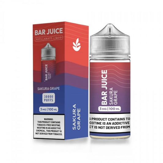 Sakura Grape by Bar Juice BJ30000 E-Liquid 100mL (Freebase) with Packaging