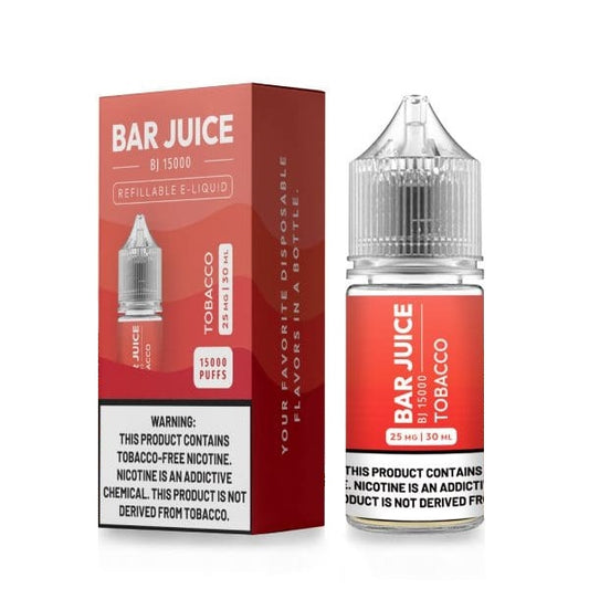 Tobacco by Bar Juice BJ15000 Salt Series E-Liquid 30mL (Salt Nic) with Packaging
