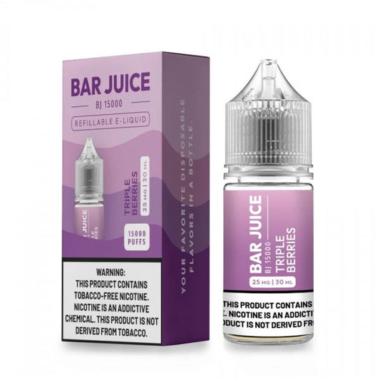 Triple Berries by Bar Juice BJ15000 Salt Series E-Liquid 30mL (Salt Nic) with Packaging
