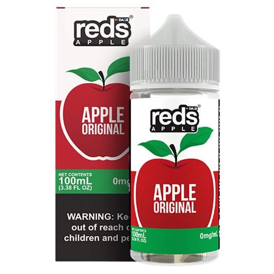Apple by 7Daze Reds E-Liquid 100mL (Freebase) with Packaging