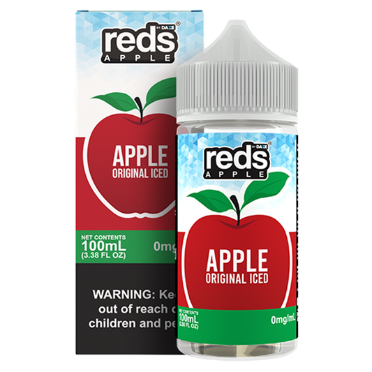 Apple Ice by 7Daze Reds E-Liquid 100mL (Freebase) with Packaging