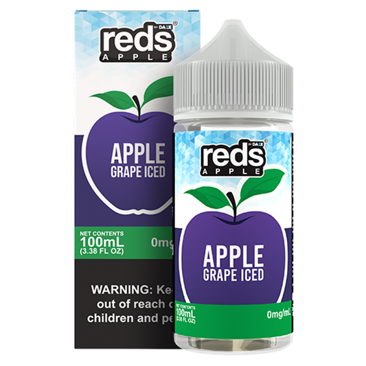 Grape Ice by 7Daze Reds E-Liquid 100mL (Freebase) with Packaging