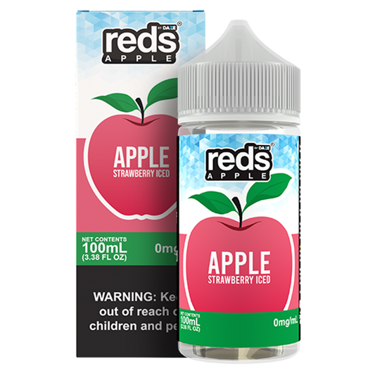 Strawberry Ice by 7Daze Reds E-Liquid 100mL (Freebase) with Packaging