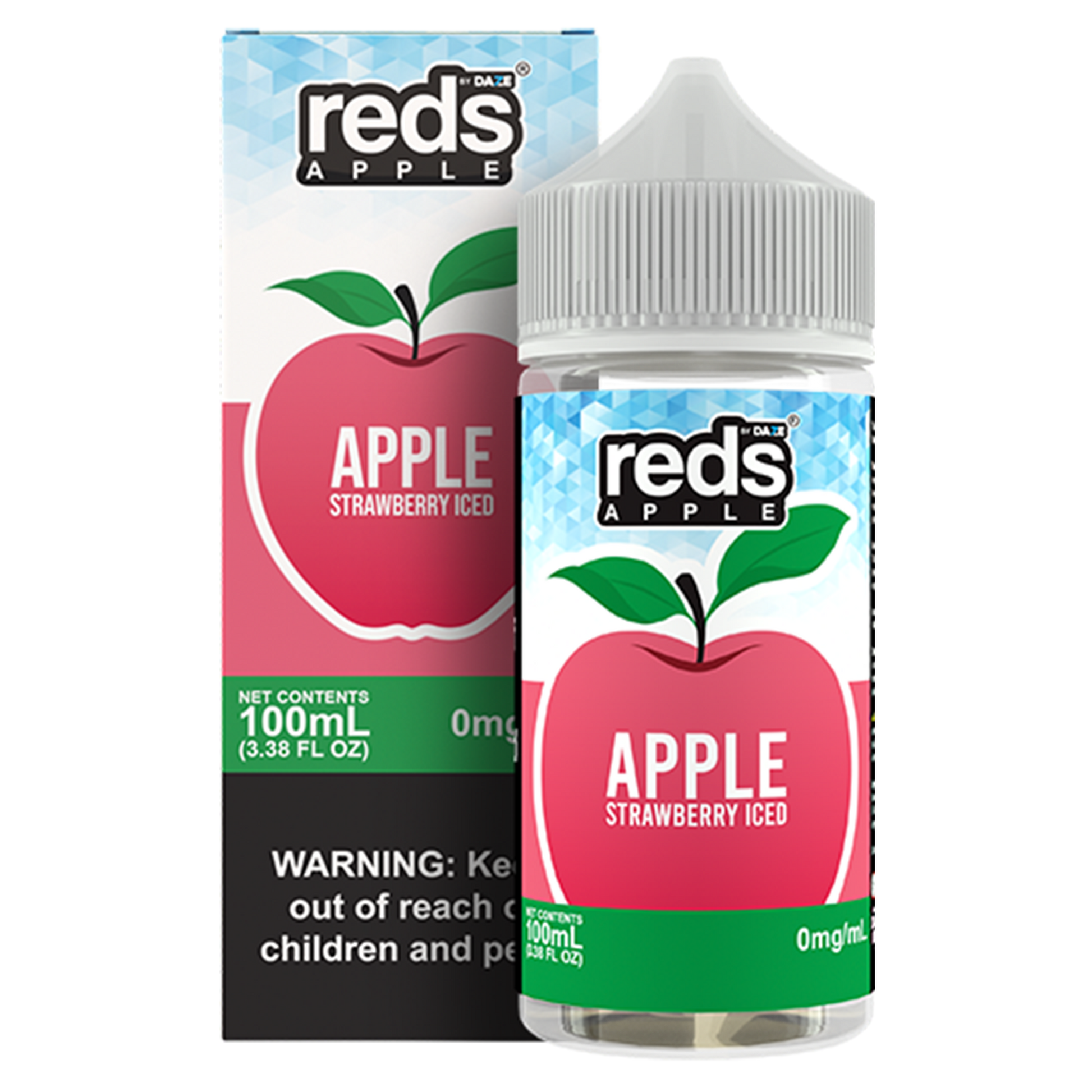 Strawberry Ice by 7Daze Reds E-Liquid 100mL (Freebase) with Packaging