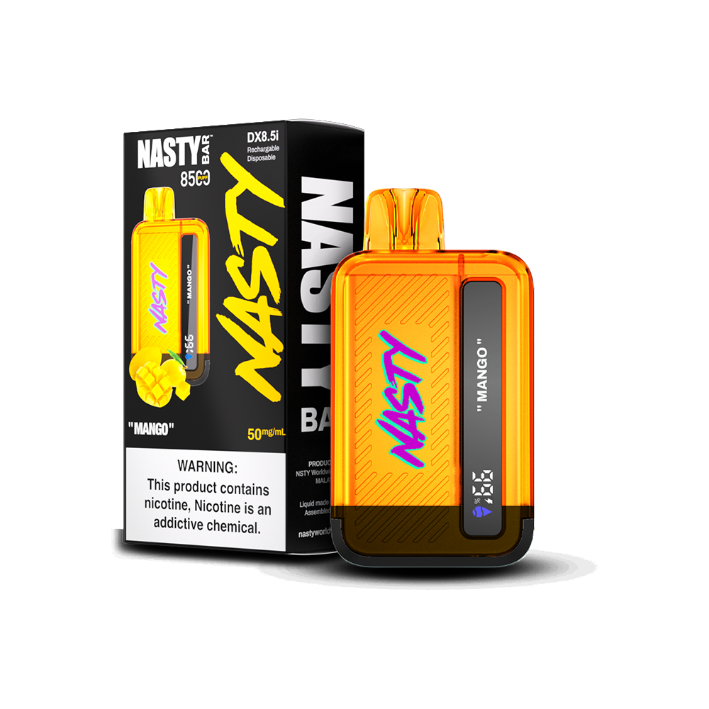 Nasty Bar Disposable 8500 Puffs 17mL 50mg Mango with Packaging