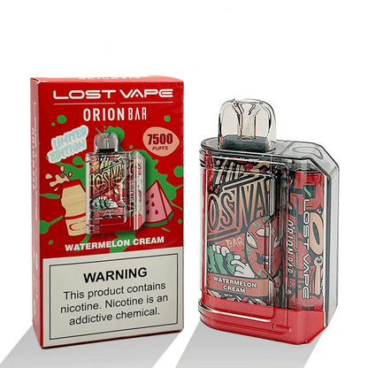 Orion Bar Disposable 7500 Puff 18mL 50mg Watermelon Cream with Packaging