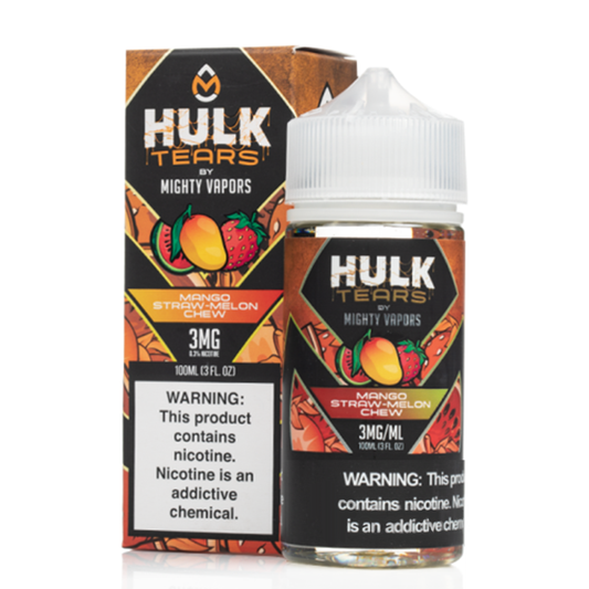 Mango by Mighty Vapors Hulk Tears E-Juice 100mL (Freebase) with Packaging