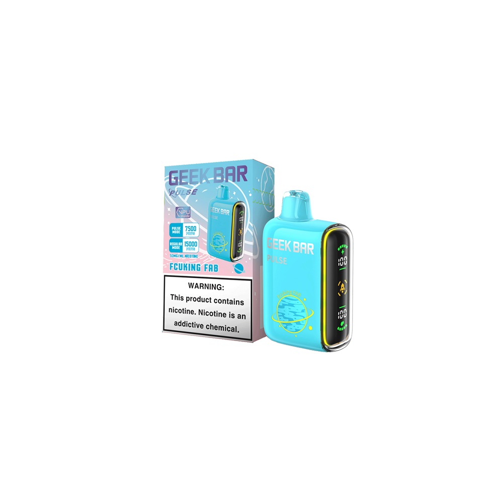 Geek Bar Pulse Disposable 15000 Puffs 16mL 50mg fcking fab with packaging
