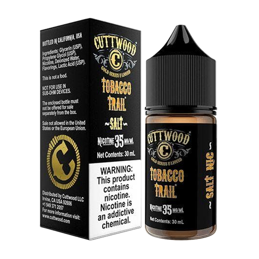Tobacco Trail by Cuttwood E-Liquid 30mL (Salt Nic) Packaging