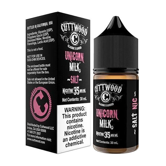 Unicorn Milk by Cuttwood E-Liquid 30mL (Salt Nic) Packaging