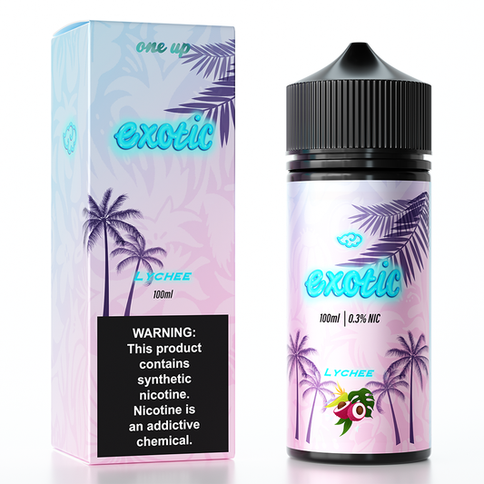 Lychee by One Up TFN E-Liquid 100mL (Freebase) Packaging