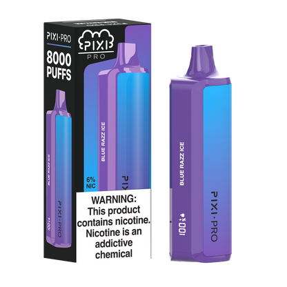 Puff Pixi Pro Disposable | 8000 puffs | 14mL Blue Razz Ice with packaging