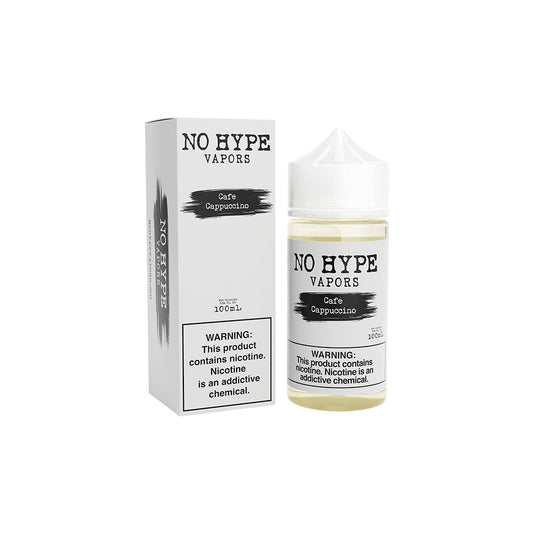 Café Cappuccino by No Hype E-Liquid 100mL Freebase with Packaging