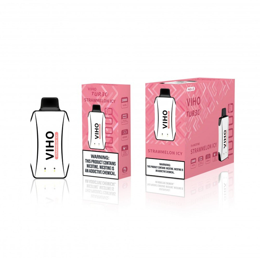Viho Turnbo Disposable 10000 Puffs (17mL) - strawmelon icy with packaging