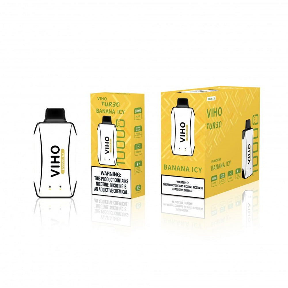 Viho Turnbo Disposable 10000 Puffs (17mL) - banana icy with packaging