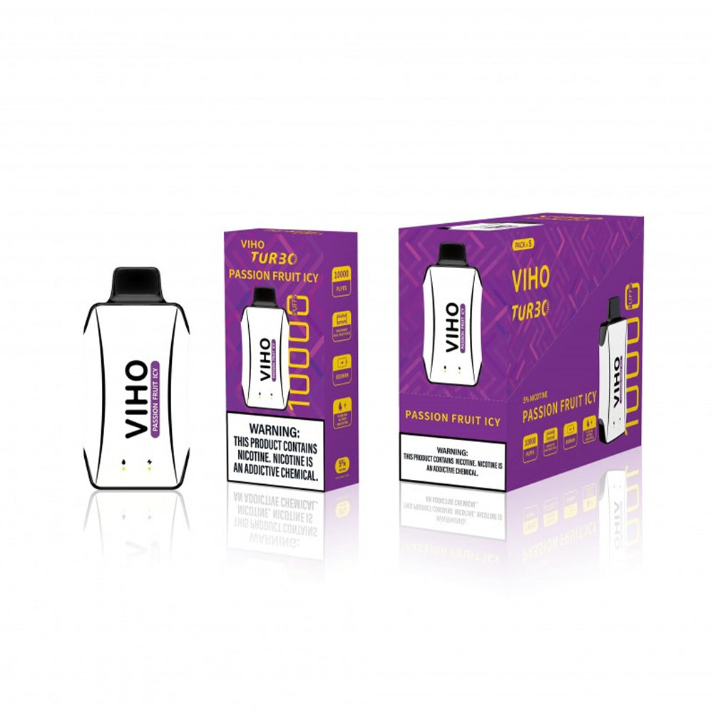 Viho Turnbo Disposable 10000 Puffs (17mL) - passion fruit icy with packaging