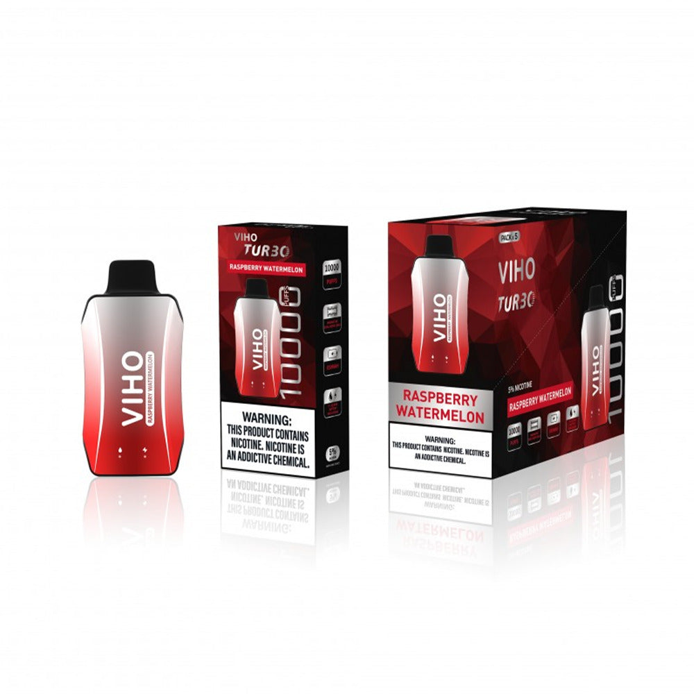 Viho Turnbo Disposable 10000 Puffs (17mL) - raspberry watermelon with packaging