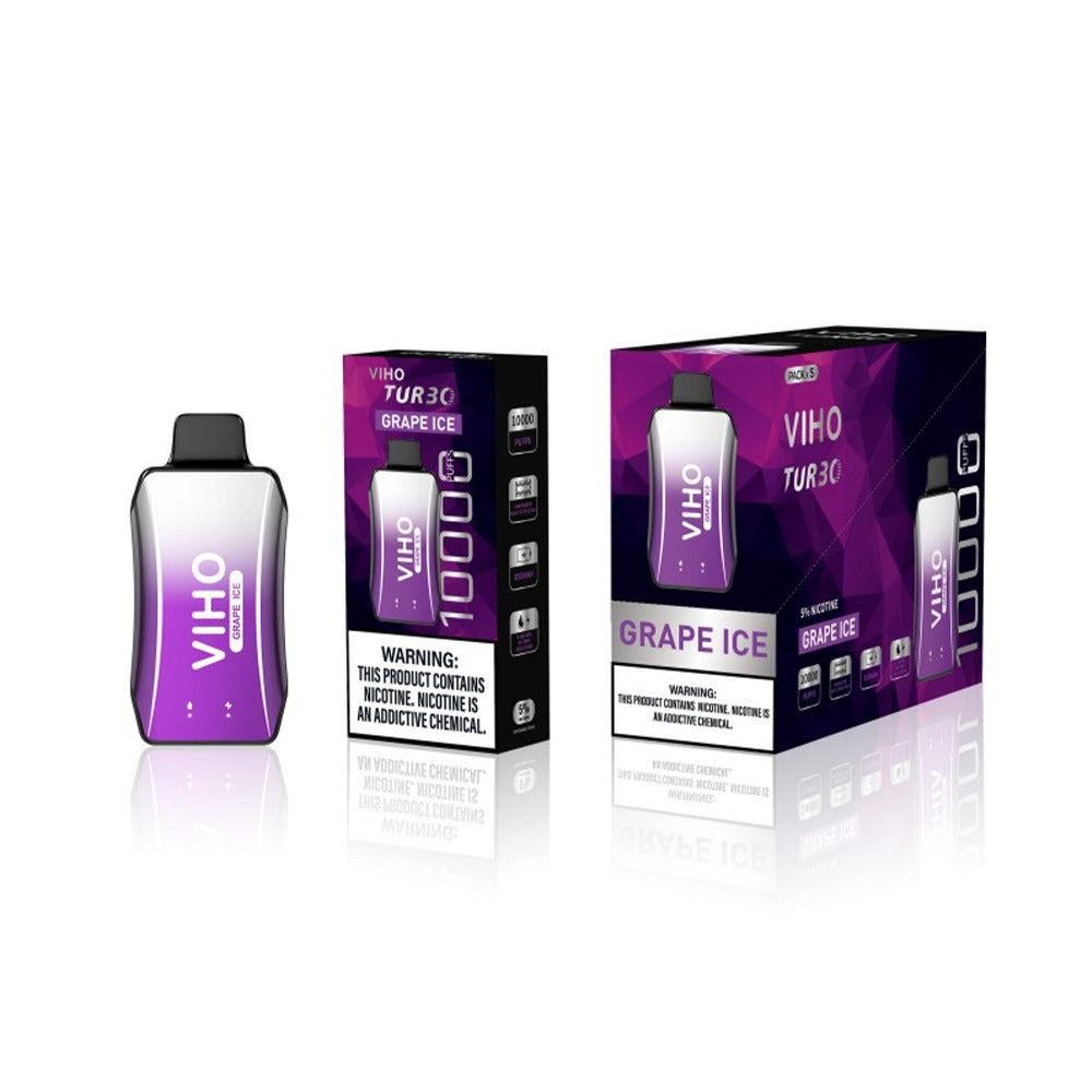 Viho Turnbo Disposable 10000 Puffs (17mL) - grape ice with packaging