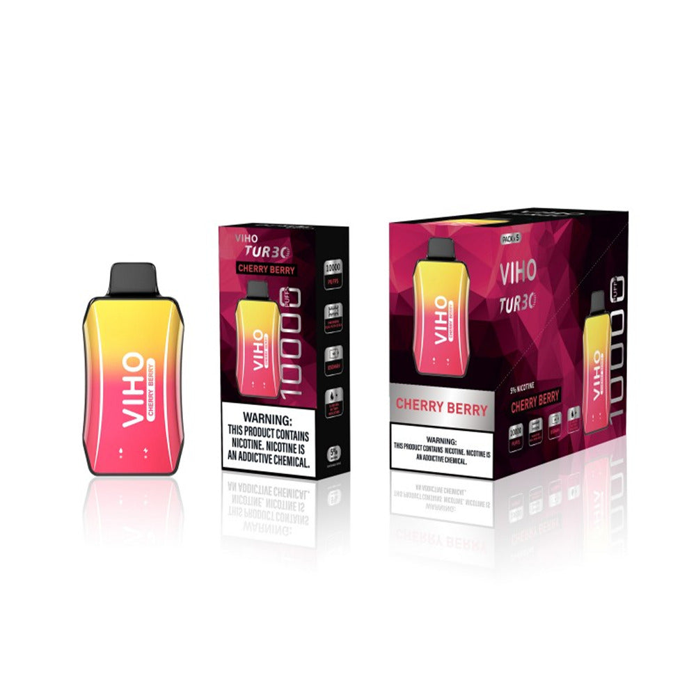 Viho Turnbo Disposable 10000 Puffs (17mL) - cherry berry with packaging