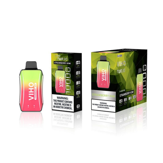 Viho Turnbo Disposable 10000 Puffs (17mL) - strawberry kiwi with packaging