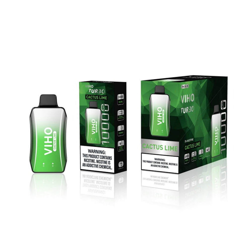 Viho Turnbo Disposable 10000 Puffs (17mL) - cactus lime with packaging