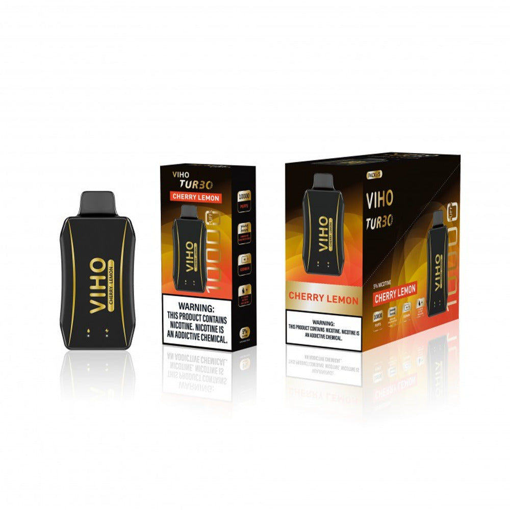 Viho Turnbo Disposable 10000 Puffs (17mL) - cherry lemon with packaging