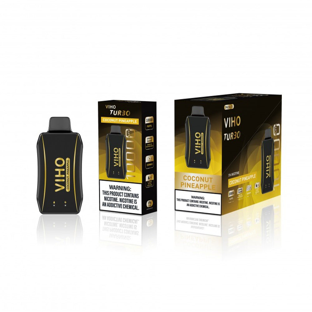 Viho Turnbo Disposable 10000 Puffs (17mL) - coconut pineapple with packaging