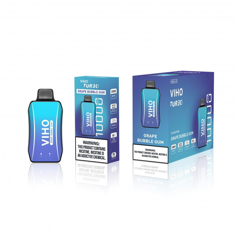Viho Turnbo Disposable 10000 Puffs (17mL) - grape bubble gum with packaging