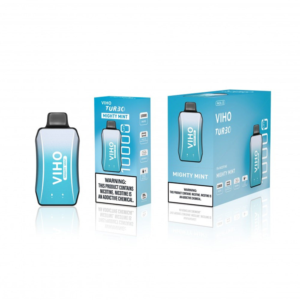 Viho Turnbo Disposable 10000 Puffs (17mL) - mighty mint with packaging