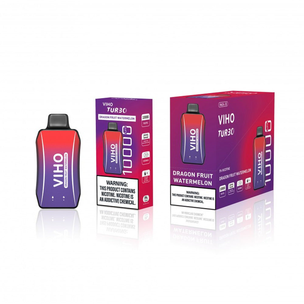 Viho Turnbo Disposable 10000 Puffs (17mL) - dragon fruit watermelon with packaging