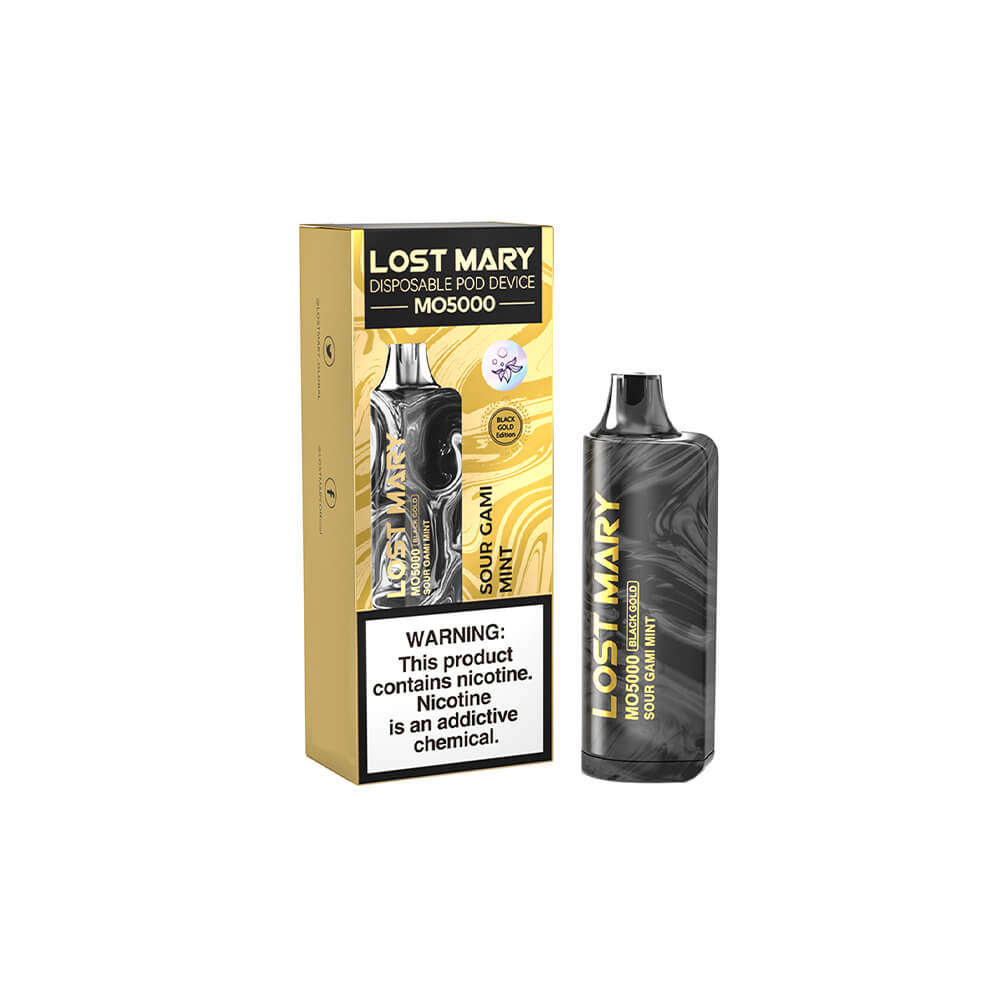 Lost Mary By Elf Bar MO5000 Disposable | 5000 Puffs | 10mL | 4%-5% Sour Gami Mint with Packaging