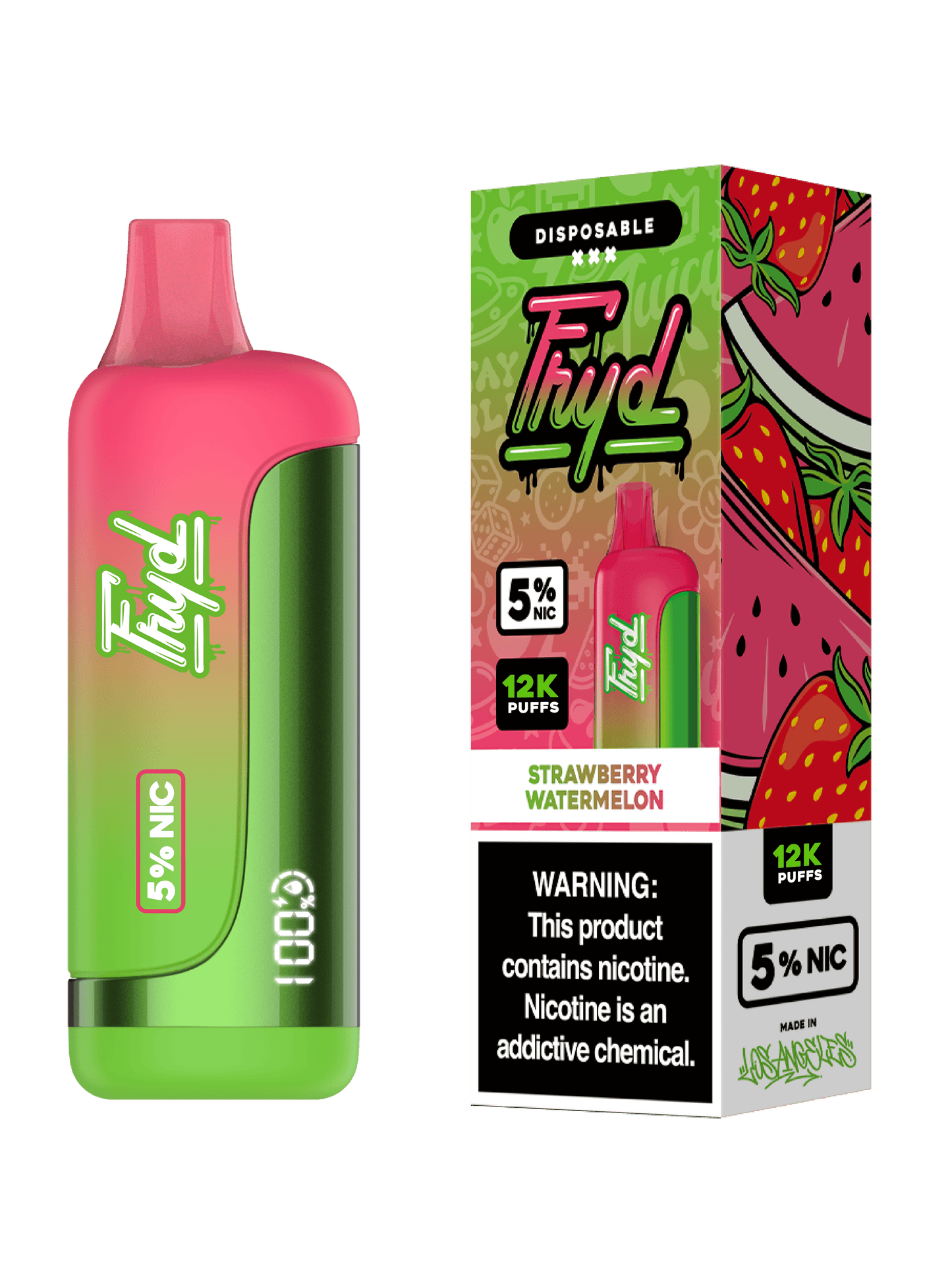 FRYD Disposable 12,000 Puffs (17mL) 50mg - Strawberry Watermelon