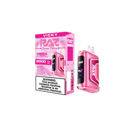 RAZ TN9000 Disposable 9000 Puffs 12mL 50mg Vicky (Pink Lemonade) with packaging
