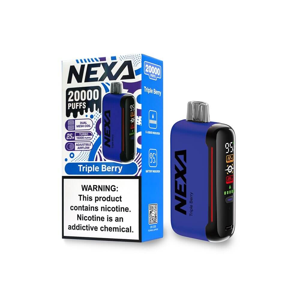 NEXA 20K Disposable Triple-Berry with packaging