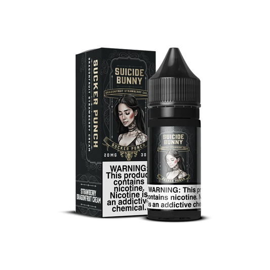 Sucker Punch by Suicide Bunny Salt Series E-Liquid 30mL (Salt Nic) - 20mg with Packaging