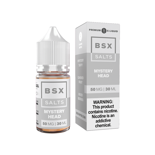 Mystery Head | Glas BSX TFN Salts | 30mL - 50mg with packaging
