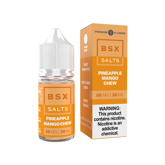 Pineapple Mango Chew | Glas BSX TFN Salts | 30mL - 50mg with packaging