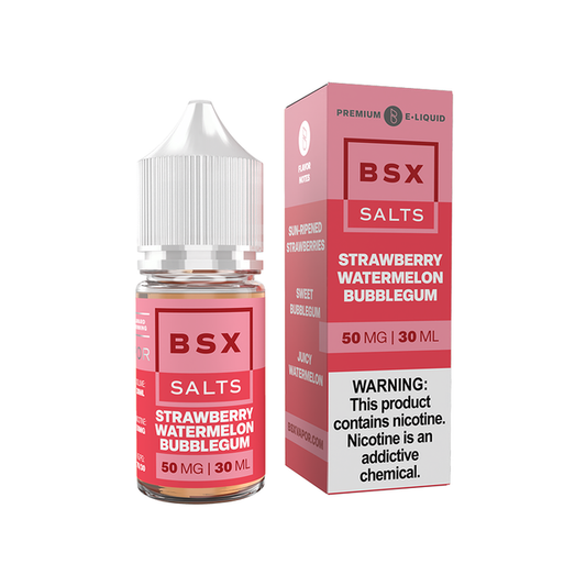 Strawberry Watermelon Bubblegum | Glas BSX TFN Salts | 30mL - 50mg with packaging