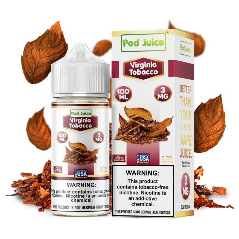 Virginia Tobacco by Pod Juice Series 100mL with Packaging