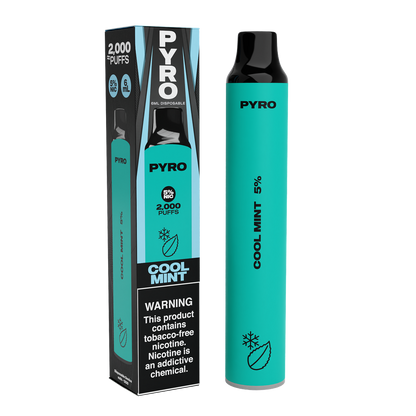 Pyro Disposable | 2000 Puffs | 6mL Cool Mint	 with Packaging