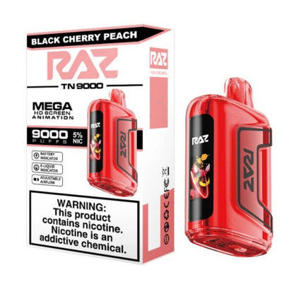 RAZ TN9000 Disposable black cherry peach with packaging