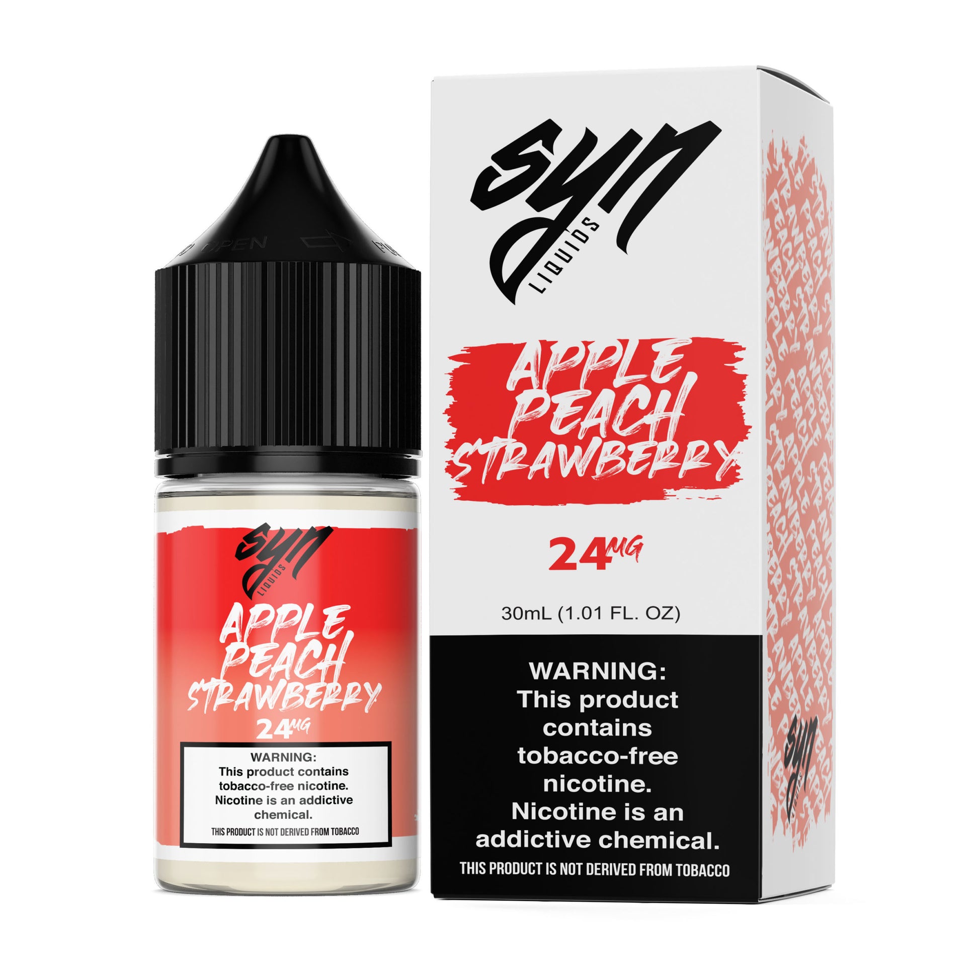 Apple Peach Strawberry TF-Nic by Syn Liquids Salt Series 30mL with Packaging