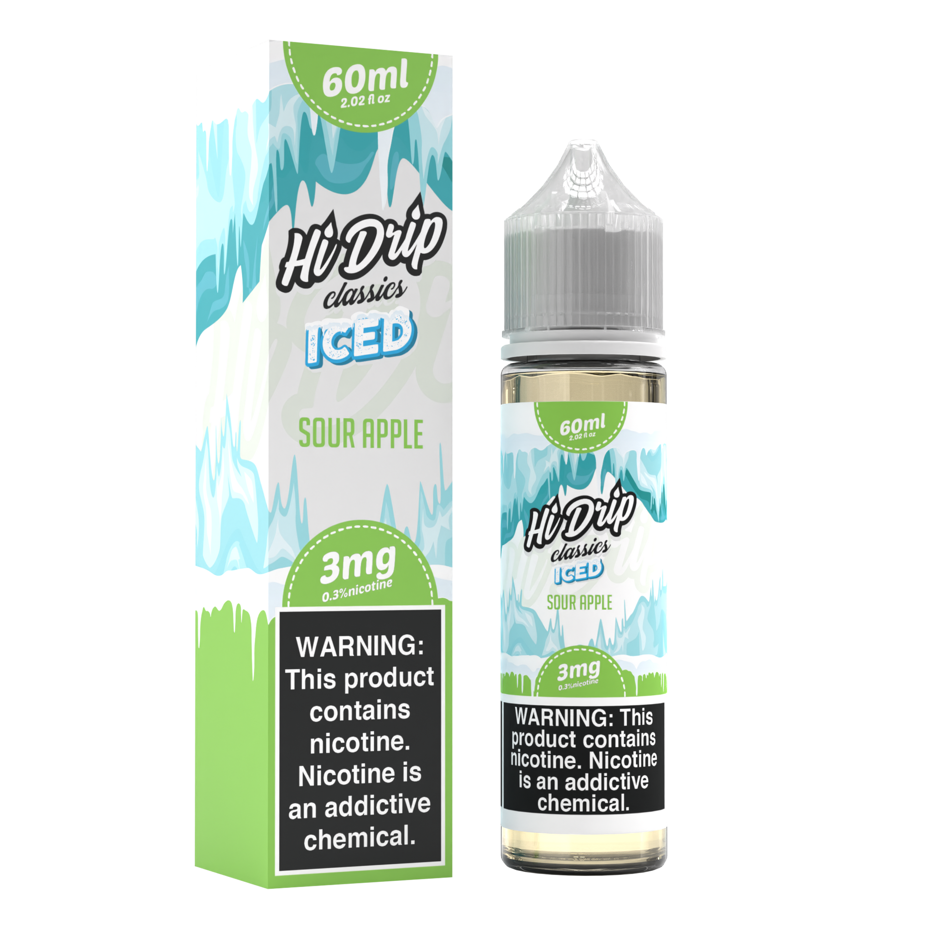 Sour Apple Iced by Hi-Drip Classics Series 60mL with Packaging